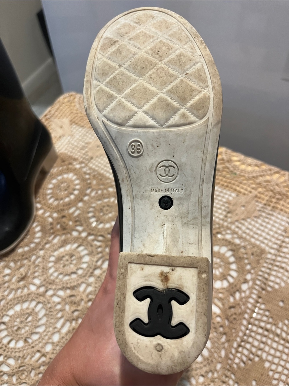 Vintage CHANEL Black Rain Boots - Picture 9 of 9